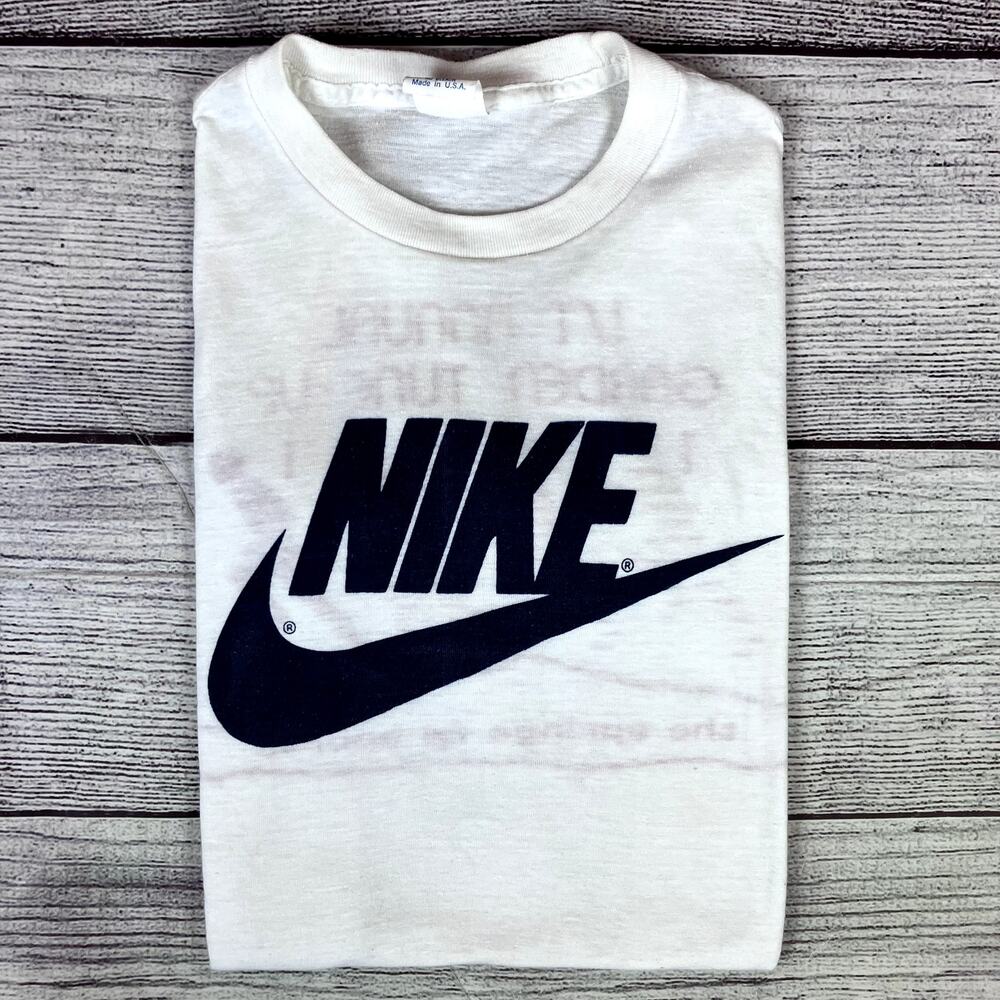 Vintage 1981 Nike Garden Tune Up Marathon T-shirt